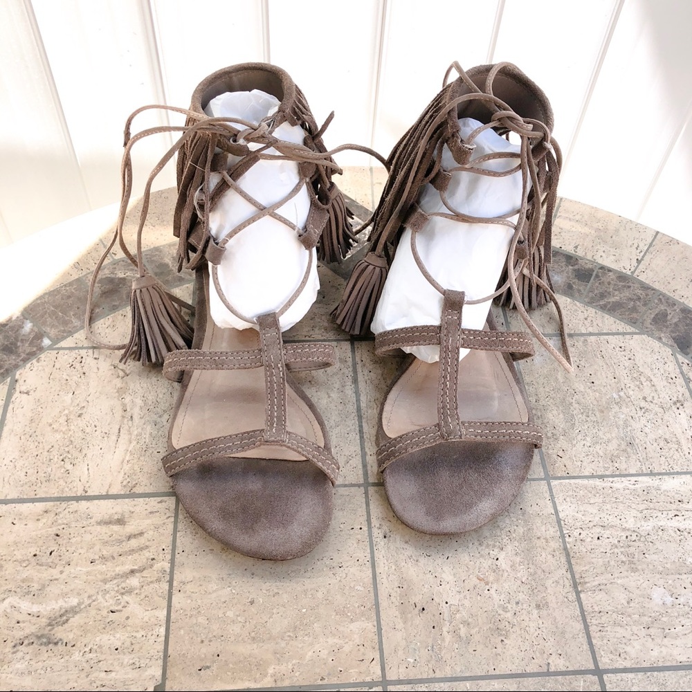 SCHUTZ Fringe Suede Gladiator Sandals - Picture 4 of 4